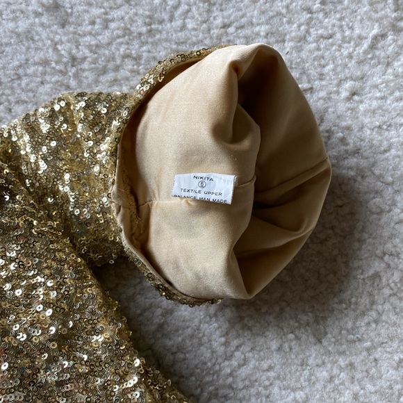 Steve Madden gold sequin boots used once - Picture 2 of 3